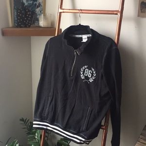 PINK black quarter zip.